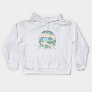 Embrace the Earth: Floral and Unity Design Kids Hoodie